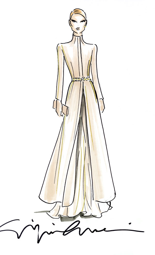 Beatrice Borromeo Sketch Dress