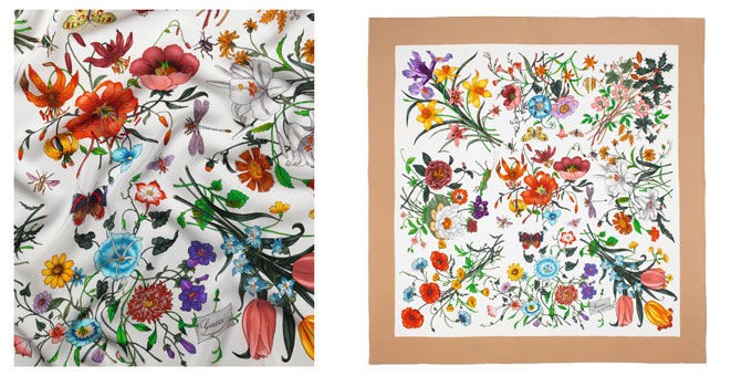 Gucci foulard-Flora collection