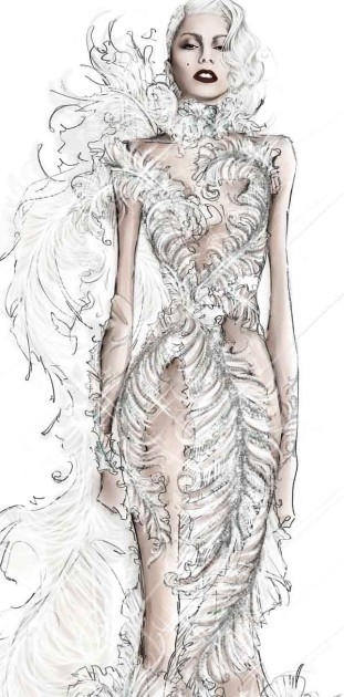 Lady Gaga in Roberto Cavalli Atelier
