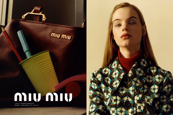 Miu Miu Automne 2015 Advertising Campaign by Jamie Hawkesworth