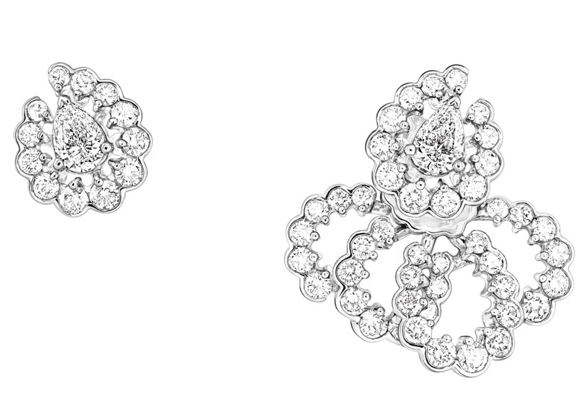 Archi Dior milieu du siecle earrings white gold and diamonds