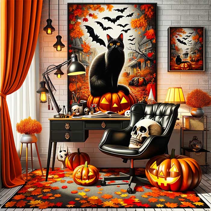 halloween poster @DallE