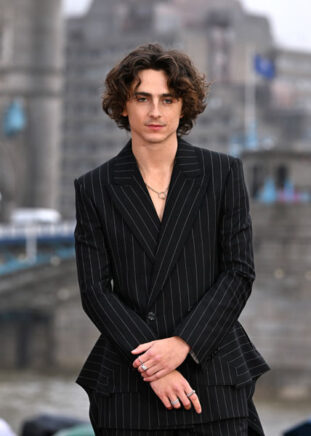 Timothée Chalamet wearing Alexander McQueen @Courtesy